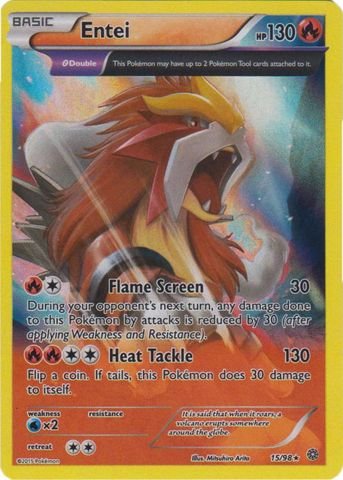 ポケモンカード Entei 15/98 2015 θdouble海外版 Amazon.com: Pokemon - Entei (15/98) - Ancient Origins - Holo